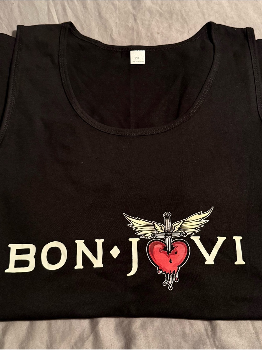 Men’s Bon Jovi Muscle Tank Top, Black, 2XL *NWT*